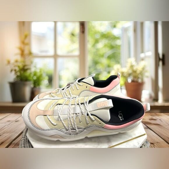 UGG Calle Lace Leather Sneakers shoes size 12 Womens EU 43 - Picture 15 of 16